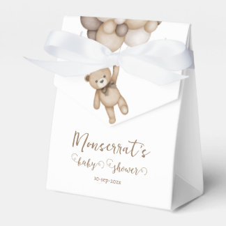 Teddy Bear Baby Shower Girl Favor Boxes