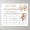 Teddy Bear Baby Shower Guess Due Date Calendar  Po