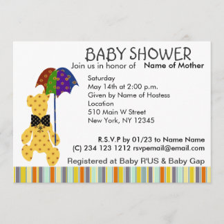 Teddy Bear Baby Shower Invitation