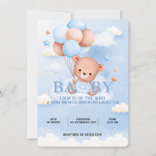TEDDY BEAR BABY SHOWER INVITATION