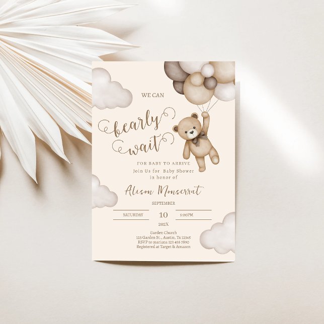 Teddy bear baby shower invitation (Creator Uploaded)