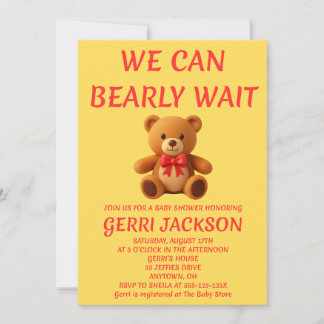 Teddy Bear Baby Shower Invitation