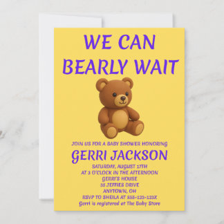 Teddy Bear Baby Shower Invitation