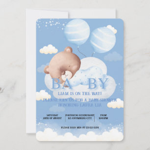 TEDDY BEAR BABY SHOWER INVITATION
