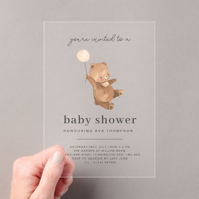 Teddy Bear Baby Shower Invitation (Insitu (Handheld))