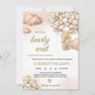 Teddy bear baby shower invitation