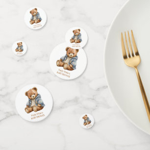 Teddy Bear Baby Shower Invitation Can Bearly Wait  Confetti