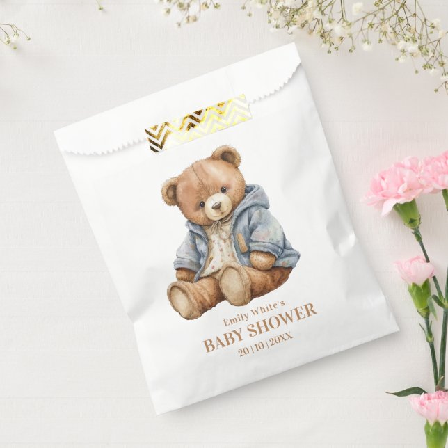 Teddy Bear Baby Shower Invitation Can Bearly Wait  Favour Bag (Sealed)