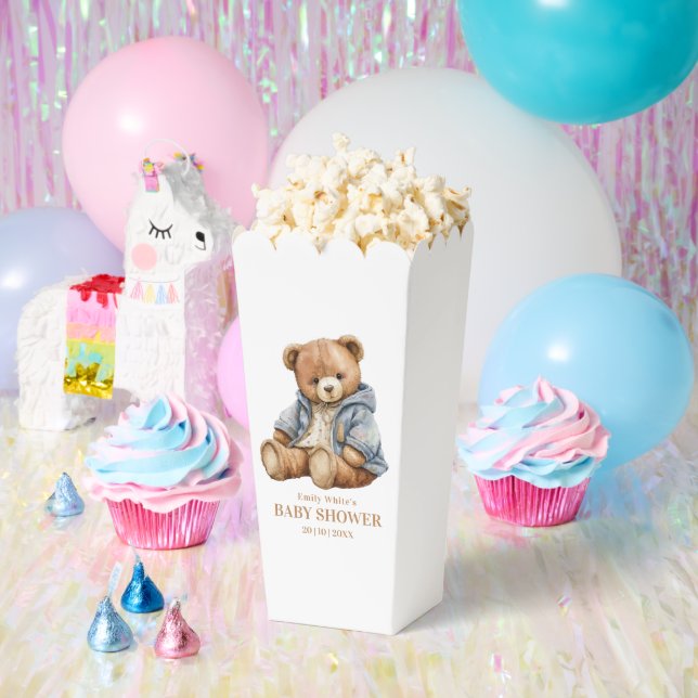Teddy Bear Baby Shower Invitation Can Bearly Wait  Favour Box (Party)