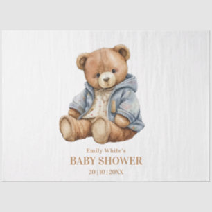 Teddy Bear Baby Shower Invitation Can Bearly Wait  Tissue Paper