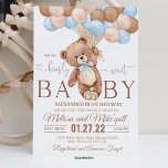 Teddy Bear Baby Shower Invitation We Can Bearly Wa<br><div class="desc">Teddy Bear Baby Shower Invitation We Can Bearly Wa Teddy Bear Baby Shower Invitation We Can Bearly Wait, Boy, hot air balloon Bear Theme Baby Shower invite Boy Bear with All products in this store are copyright SpaceBeeFunParty © All SpaceBeeFunParty products are for PERSONAL USE only! It is STRONGLY FORBIDDEN!...</div>