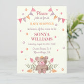 Teddy Bear baby Shower Invite (Standing Front)