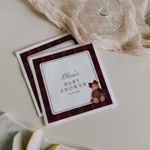 Teddy Bear Baby Shower Napkin