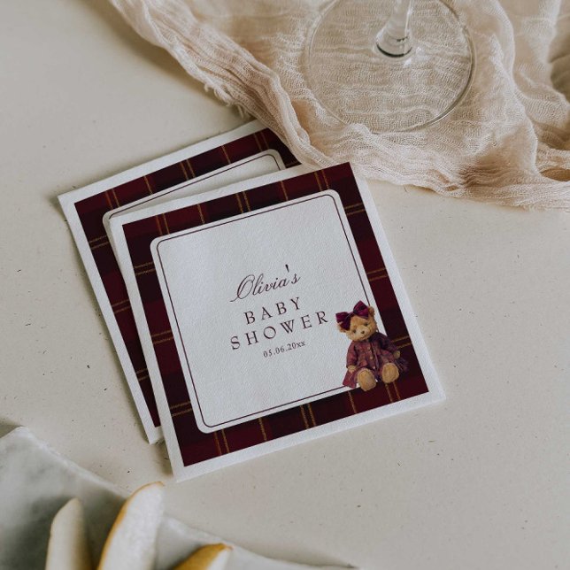 Teddy Bear Baby Shower  Napkin (Creator Uploaded)