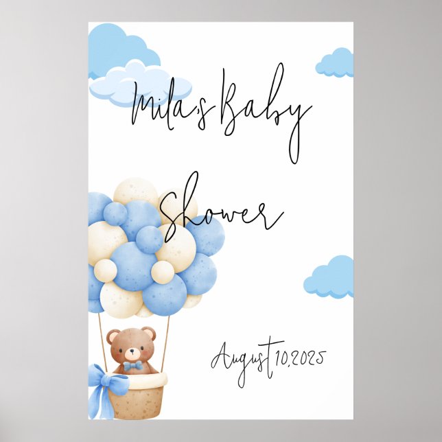 TEDDY BEAR BABY SHOWER POSTER (Front)