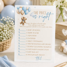 Teddy Bear Baby Shower Printable Game