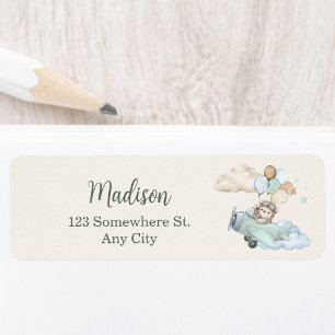 Teddy Bear Baby Shower Return Address Label