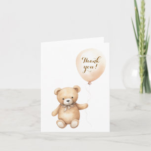 Teddy Bear Baby Shower Thank You Card