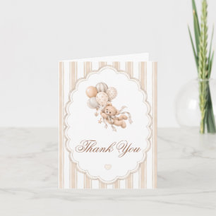 Teddy Bear Baby Shower Thank You Card
