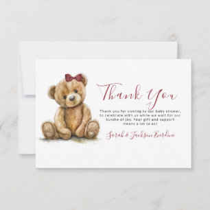 Teddy Bear Baby Shower Thank You Card