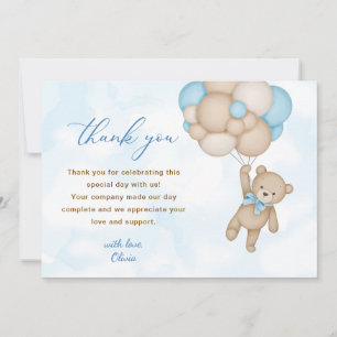 Teddy Bear Baby Shower Thank You Card