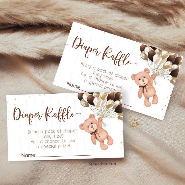 Teddy Bear Baby Shower We can barely wait  Enclosure Card (Teddy Bear Baby Shower We can barely wait Enclosure Card )