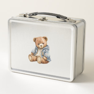 Teddy Bear Baby Shower We Can Bearly Wait Metal Lunch Box