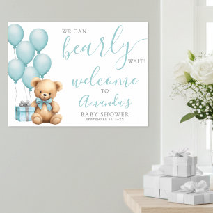 Teddy Bear Baby Shower Welcome Poster