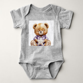 Teddy bear baby suite  baby bodysuit