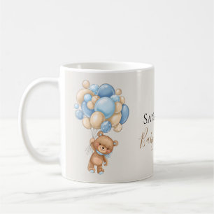 Teddy Bear Balloon Brown Coffee Mug