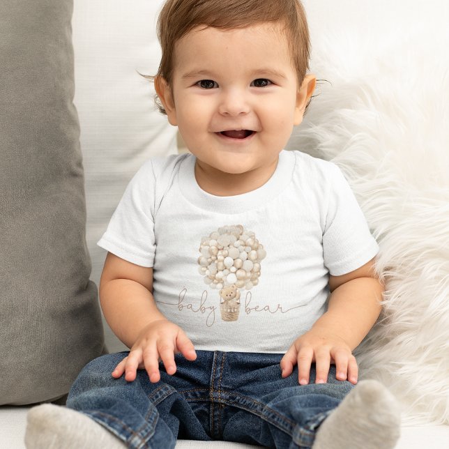 Teddy Bear Balloon Neutral Baby Bodysuit (Creator Uploaded)