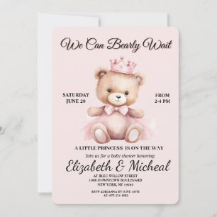 Teddy Bear Balloon Theme Baby Shower Invitation