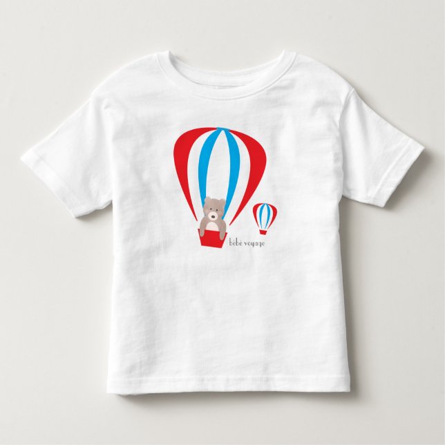 Teddy Bear Balloon Toddler Tee (Front)