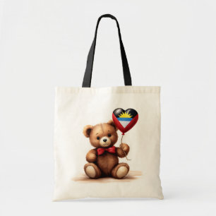 teddy bear & balloon with the Antigua and Barbuda Tote Bag