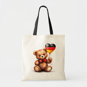teddy bear & balloon with the German flag. Tote Bag