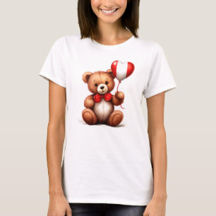 teddy bear & balloon with the Peruvian flag. T-Shirt