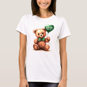 teddy bear & balloon with the Saudi Arabian flag. T-Shirt