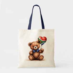 teddy bear & balloon with the South African flag. Tote Bag