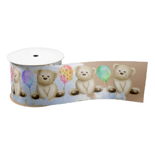 Teddy Bear Balloons 3Satin Ribbon Satin Ribbon