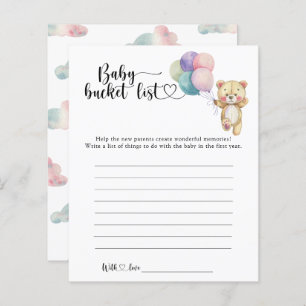 Teddy bear balloons - Baby bucket list