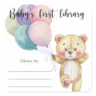 Teddy bear balloons - baby's first library