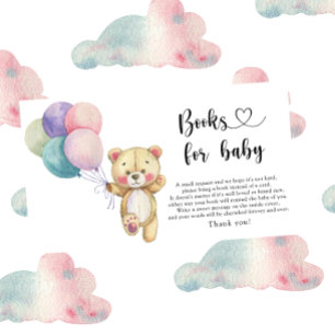 Teddy bear balloons - books for baby enclosure card