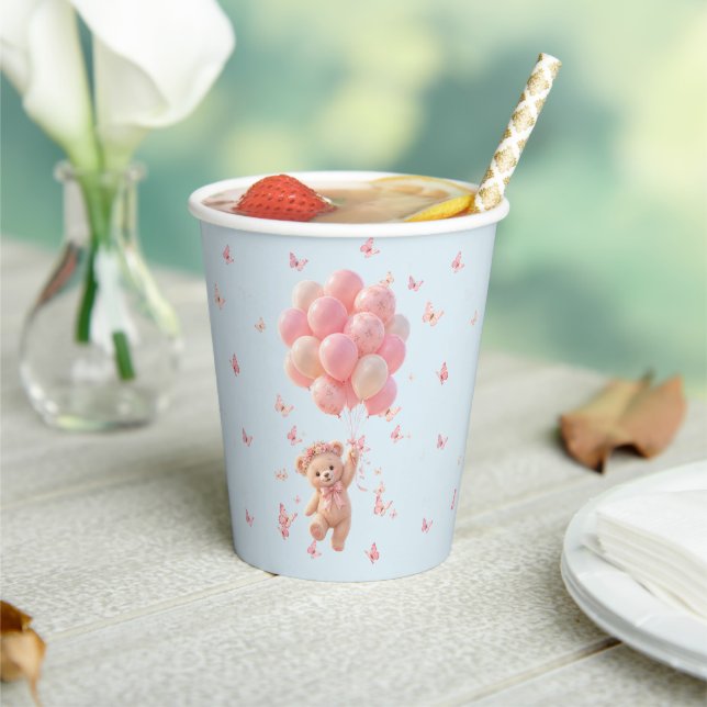 Teddy Bear Balloons Butterflies  Paper Cups (Insitu)