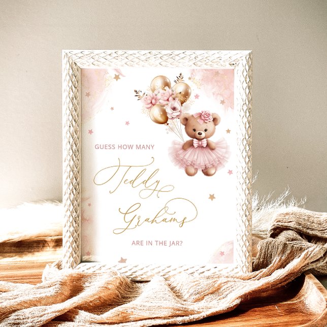 Teddy Bear Bear Guess How Many Grahams Poster (Creator Uploaded)