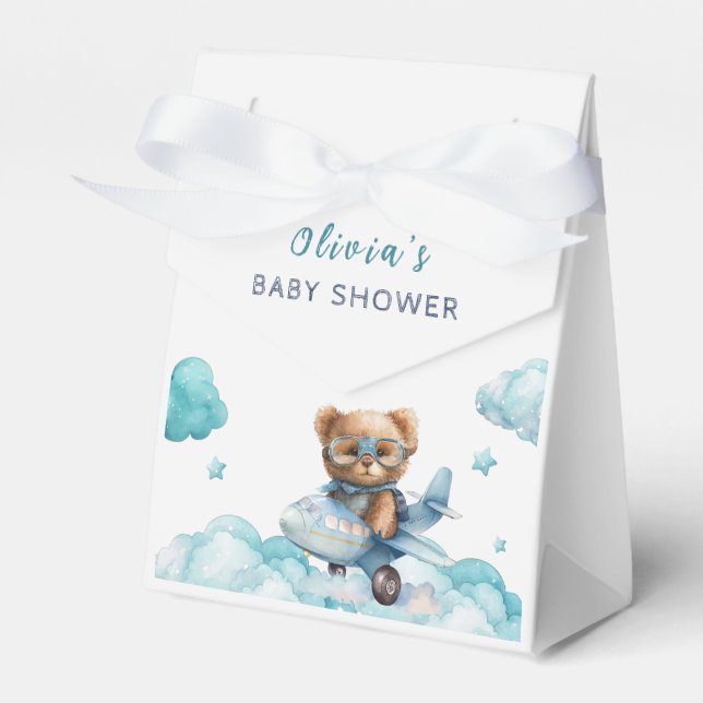 Teddy Bear Bearly Wait Baby Shower Favour Box (Front Side)
