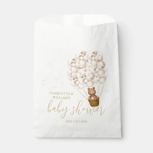Teddy Bear Bearly Wait Gold Baby Shower Favour Bag