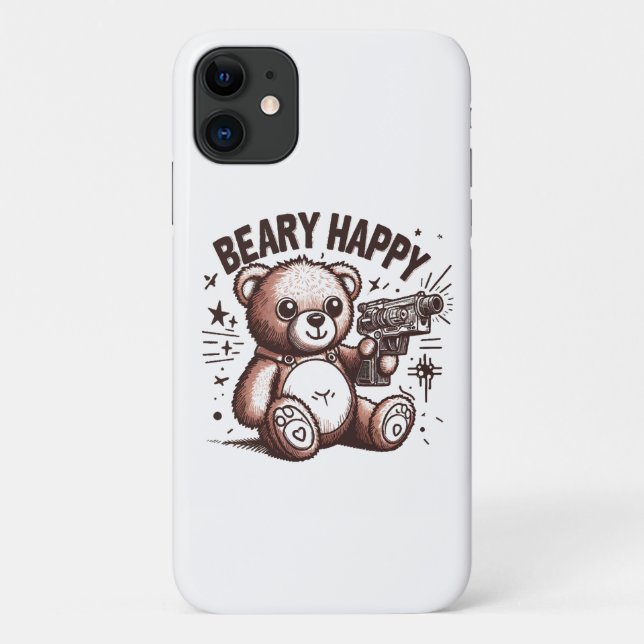 Teddy Bear Beary Happy Case-Mate iPhone Case (Back)