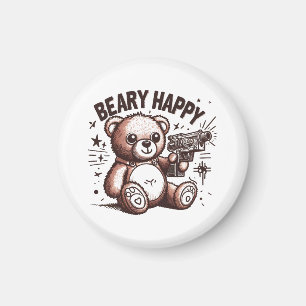 Teddy Bear Beary Happy Magnet