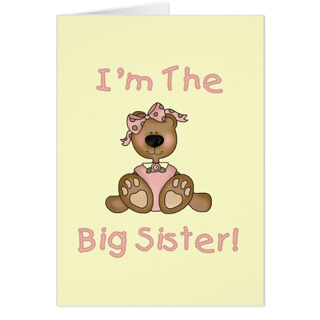 Teddy Bear Big Sister Tshirts and Gifts (Front)