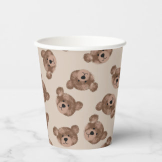 Teddy Bear Birthday Baby Shower Paper Cups